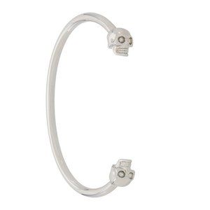 Alexander McQueen: Silver Skull Bracelet.